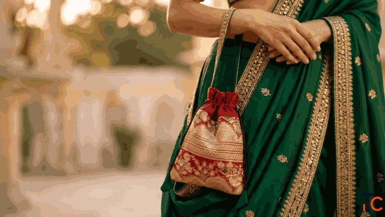 Rich Woven Textured Potli - Premium Handcrafted Designer Potli Bag for Weddings Festive Occasions