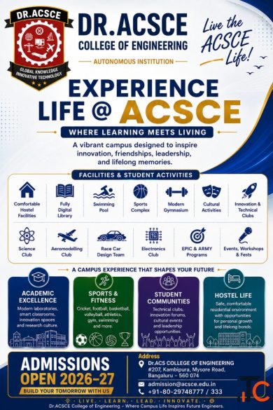 Life ACSCE Campus - best engineering colleges in bangalore ACSCE