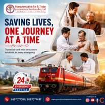 Panchmukhi Hi-tech Train Ambulance in Lucknow- ICU-equipped train coaches