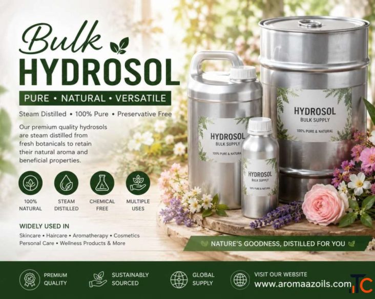 Bulk Hydrosol Supplier and manufacturer Aromaaz Oils