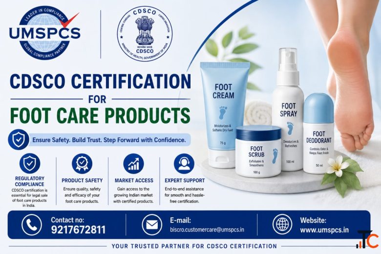 CDSCO Certification for Foot Care Products