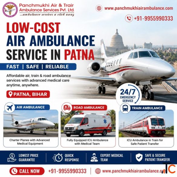 Panchmukhi ICU Air Ambulance in Patna- Nationwide Medical Reach