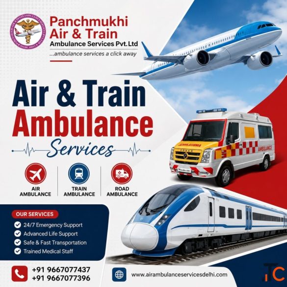 Panchmukhi Hi tech Train Ambulance in Lucknow- Medical Transport with Top Notch Amenities