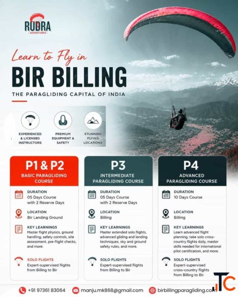Paragliding Course Schedule And Cost - 2026