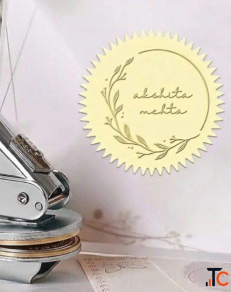 Buy Personalized Floral Paper Embosser for Books Ink N Bow