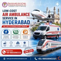Get 247 Ambulance Support with ICU from Panchmukhi Air Ambulance in Hyderabad