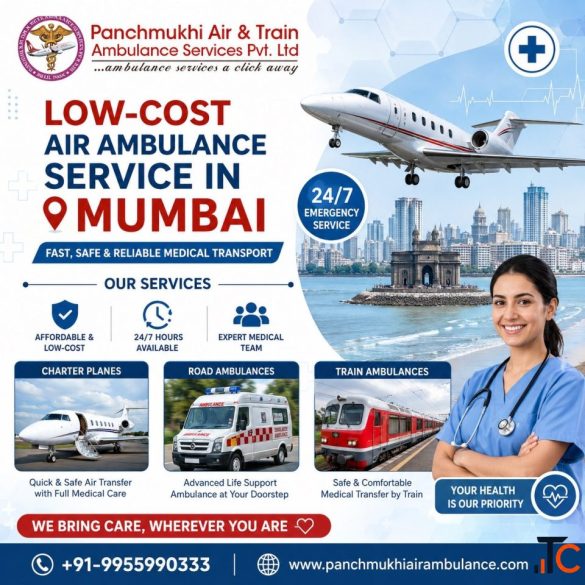 Panchmukhi Air Ambulance in Mumbai Provides Advanced Critical Care Ambulances