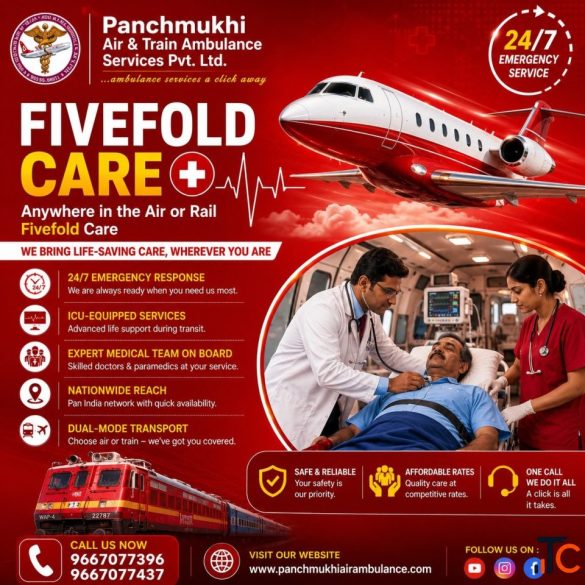 Panchmukhi ICU Train Ambulance from Nagpur- Advanced critical Care with support