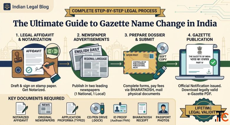 Online Name Change Gazette Service - 100 Legal Pan-India Vakil India