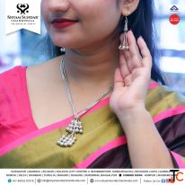 Silver Necklace with Eaarings Best Silver Showroom in Kolkata Bhowanipore Heritage Glow