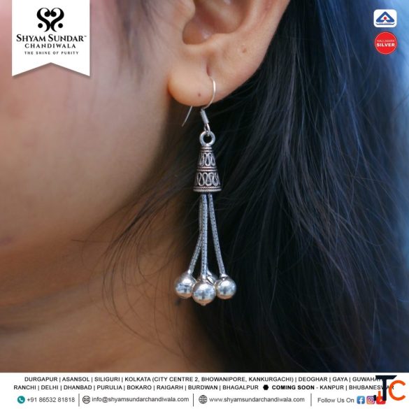 Silver Necklace with Eaarings Best Silver Showroom in Kolkata Bhowanipore Heritage Glow