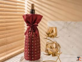 Maroon Zari Wine Wrap Potli - Luxury Handcrafted Potli Bag for Weddings Festive Occasions