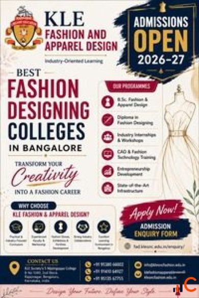 Best fashion designing colleges in Bangalore Admissions Open 2026-27