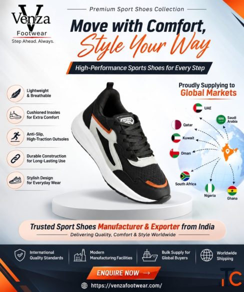 Sport Shoes Manufacturer Exporter from India to Gulf African Markets