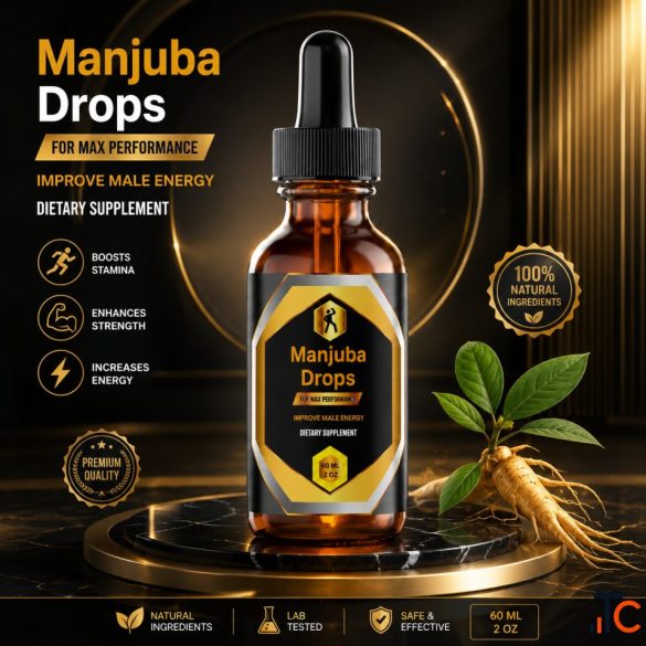 Manjuba Drops - Premium Herbal Dietary Supplement for Male Vitality Daily Wellness 60 ml 2 fl oz