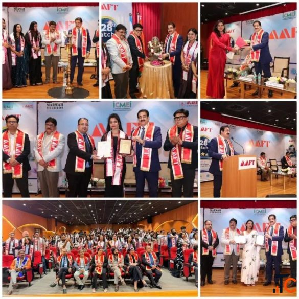 Dr. Sandeep Marwah Bids Farewell to the 128th Batch of AAFT at Grand Convocation Ceremony