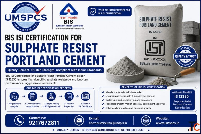 BIS ISI Certification for Sulphate Resist Portland Cement