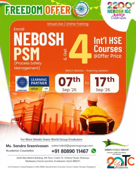 Advance Your Process Safety Career with NEBOSH PSM in Ernakulam