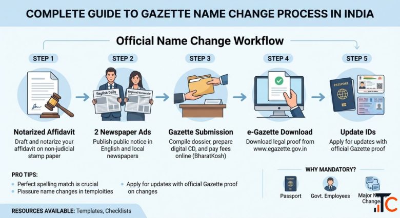 Easy Steps in Gazette for Name Change Process - Vakil India