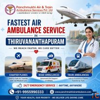 Hire Panchmukhi Air Ambulance in Thiruvananthapuram for Critical Care Life Support Facilities