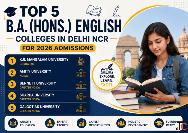 Top 5 B.A. Hons. English Colleges in Delhi NCR for 2026 Admissions