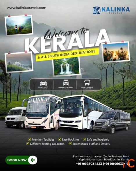 Car Rental in Kochi - Kalinka Travels 77 Vehicle Fleet