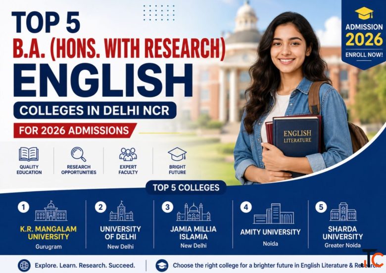 Top 5 B.A. Hons. with Research English Colleges in Delhi NCR for 2026 Admissions