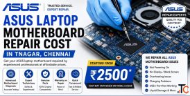 Asus laptop motherboard repair cost in TNagar Chennai