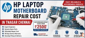 HP laptop motherboard repair cost in TNagar Chennai