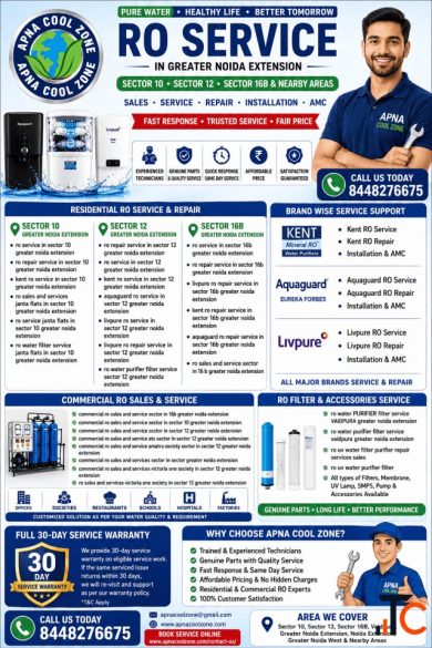 RO Service in Sector 10 Sector 12 Sector 16B Greater Noida Extension - APNA COOL ZONE