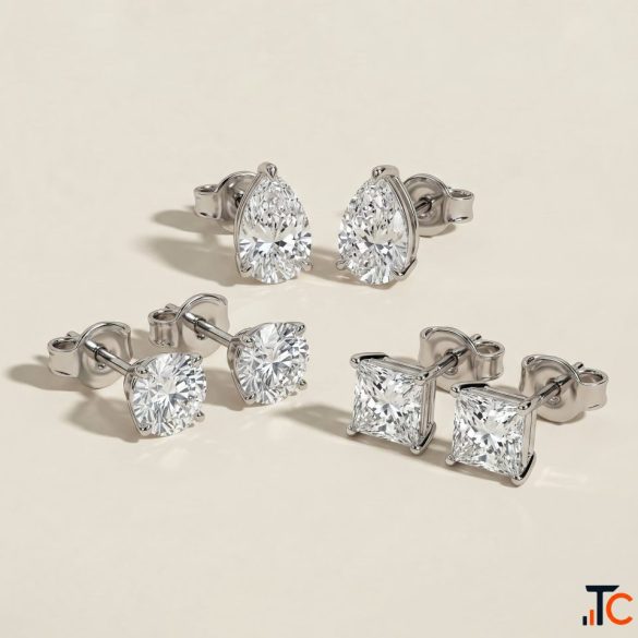 Buy Custom Diamond Stud Earrings Multiple Cuts