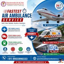 Panchmukhi Air Ambulance in Kolkata provides medical transportation services nationwide