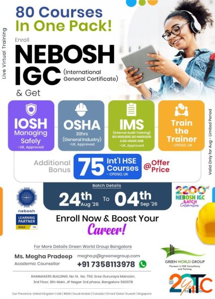 NEBOSH IGC Course in Bangalore - Green World Group