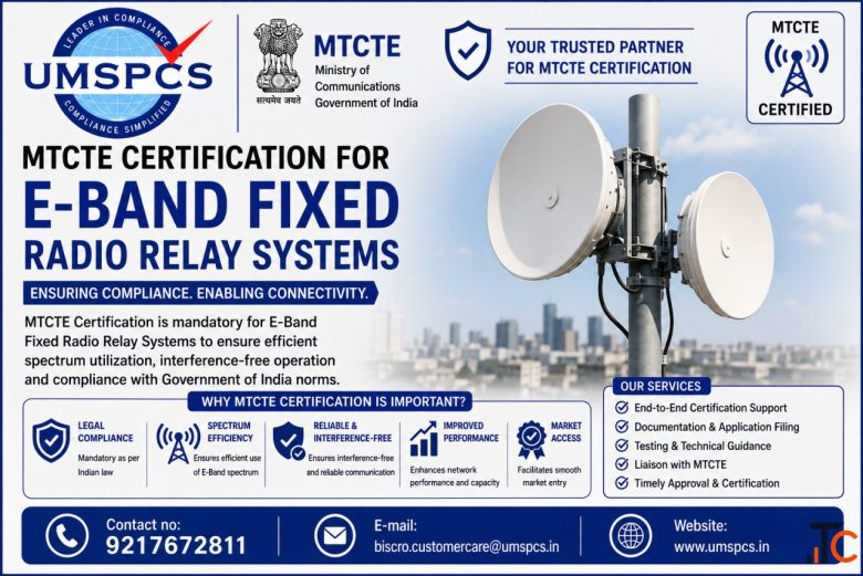 MTCTE Certification for E-Band Fixed Radio Relay Systems
