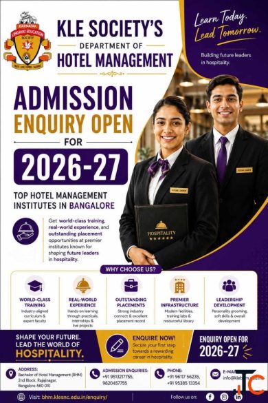 Admission Enquiry for 2026-27 Best Hotel Management Institutes in Bangalore