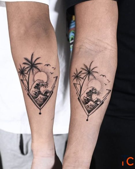 Couple Travel Tattoo Ideas Matching Adventure Tattoos - Sam Tattoo India