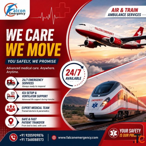 Falcon Emergency Train Ambulance in Ranchi- Assured Safety during Medical Journey