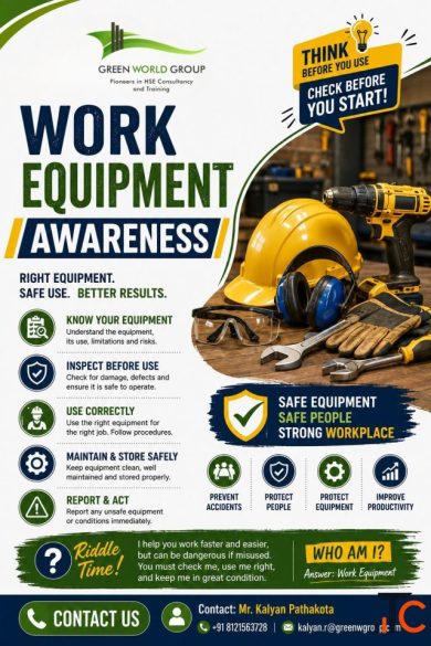 Work Equipment Awareness Safety Starts with You
