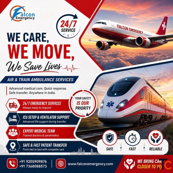 Falcon Emergency Best Patient Shifting Ambulance in Guwahati- Lifeline via Rails