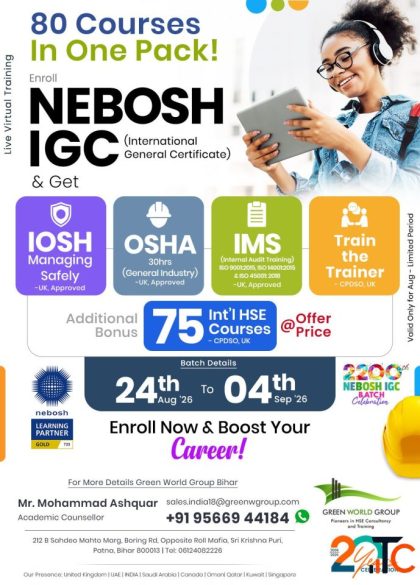 NEBOSH IGC Course in Arrah - Green World Group