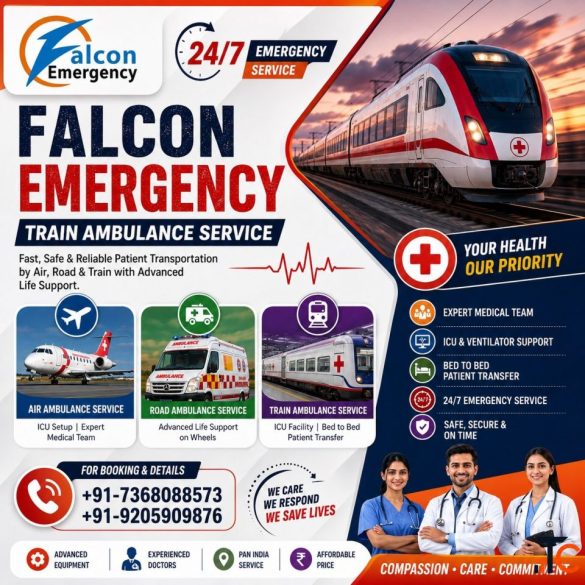Falcon Affordable Train Ambulance in Chennai- Round-the-Clock Assistance with quick response