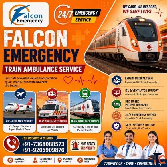 Falcon Emergency Train Ambulance in Bhopal operates through a transport network