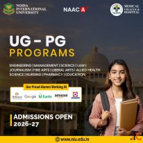 Noida International University Admission 2026 UG PG Ph.D. Programs