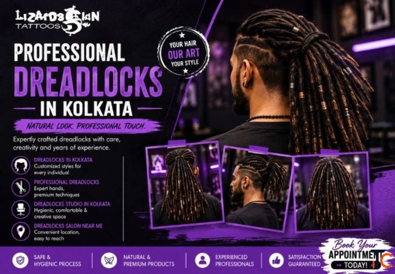 Dreadlocks in Kolkata Lizard's Skin Tattoos