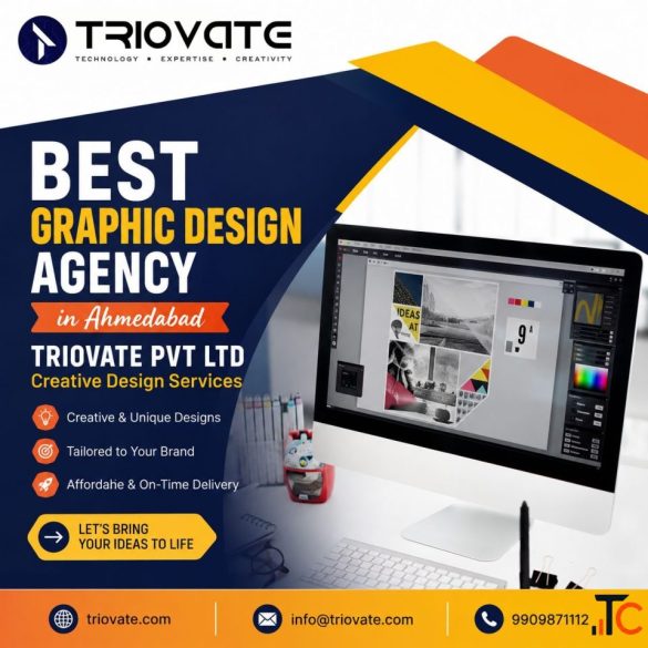 Best Graphic Design Agency in Ahmedabad - Triovate PVT LTD Creative Design Services