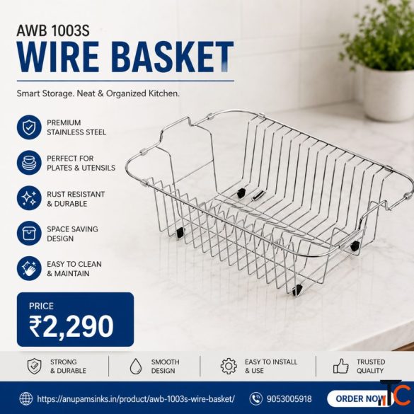Stainless Steel Plate Wire Basket for Kitchen