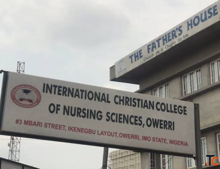 International Christian College of Nursing Sciences Owerri Imo State 20262027 Nursing form admission