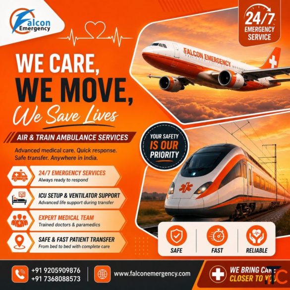 Falcon Emergency Train Ambulance in Kolkata- Dedicated Care From Pickup To Drop