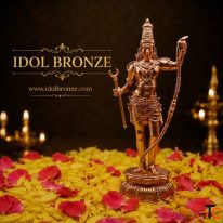 Lord Rama Bronze Idol - Traditional Ram Avatar Sculpture