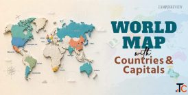 World Map With Countries and Capitals Geography Learning Resource